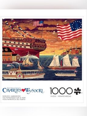 Buffalo Games 1000 Piece ~Bundle 3/$20~ Charles Wysocki Patriotic Harborview